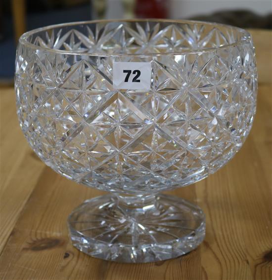 A cut glass bowl